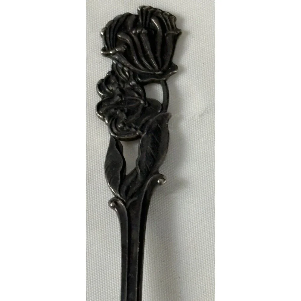 Vintage TH Marthinsen Wild Flower E.P.N.S 12 Norway Spoon RARE